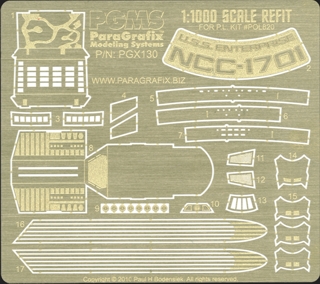 Photoetch for 1:1000 scale Refit Enterprise