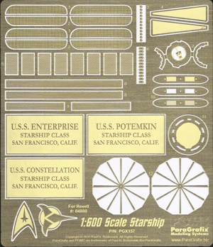 Photoetch for Revell 1:600 scale Enterprise