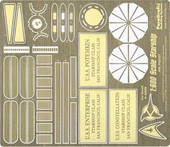 Photoetch for Revell 1:600 scale Enterprise