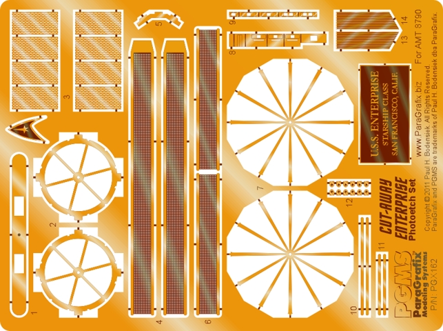 Cut-away Enterprise Photoetch Set from ParaGrafix