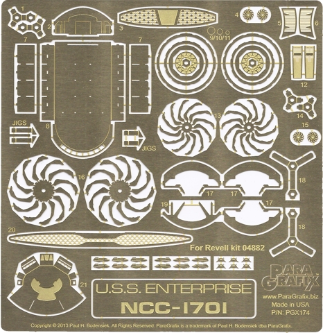 Star Trek (2009) USS Enterprise Photoetch Set