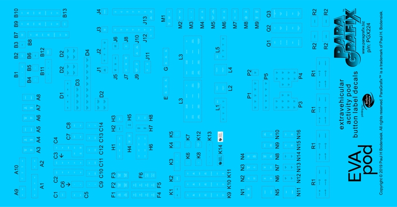 EVA Pod Button Label Decals by ParaGrafix