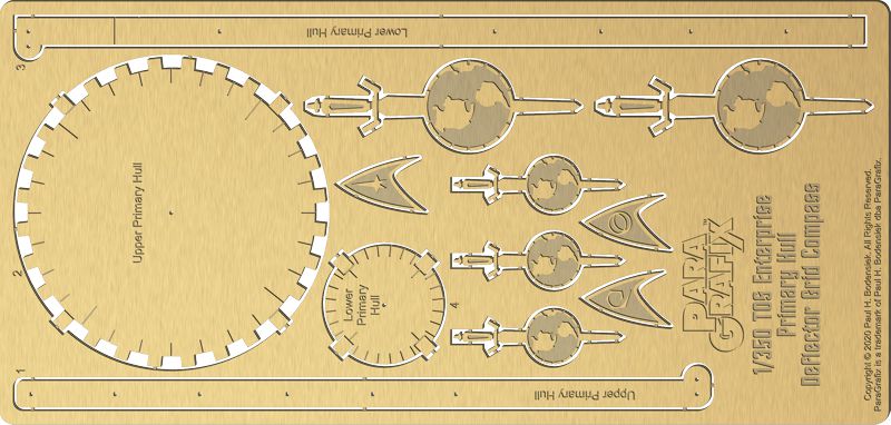 TOS Enterprise Primary Hull Deflector Grid Compass