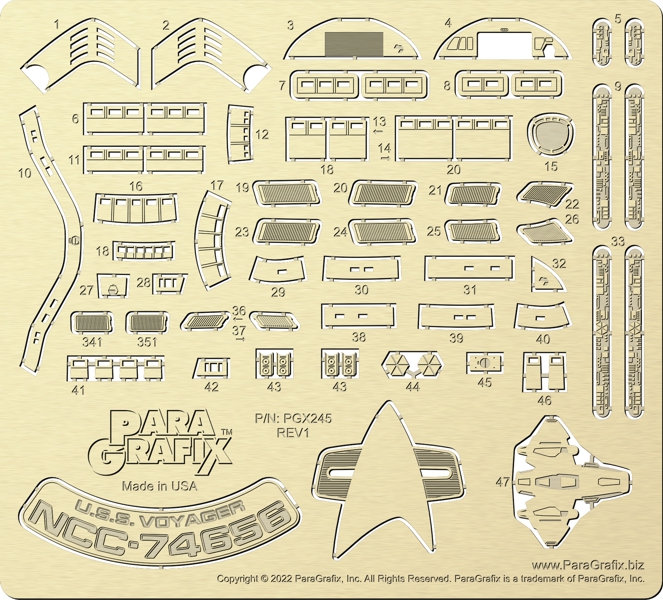 1/1000 Scale Voyager Photoetch from ParaGrafix