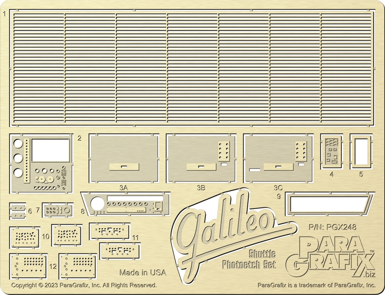 Galeleo Shuttle Photoetch from ParaGrafix